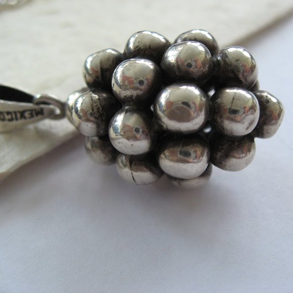 Heavy Sterling Silver Pine Tree or Grape Pendant - Picture 2 of 10